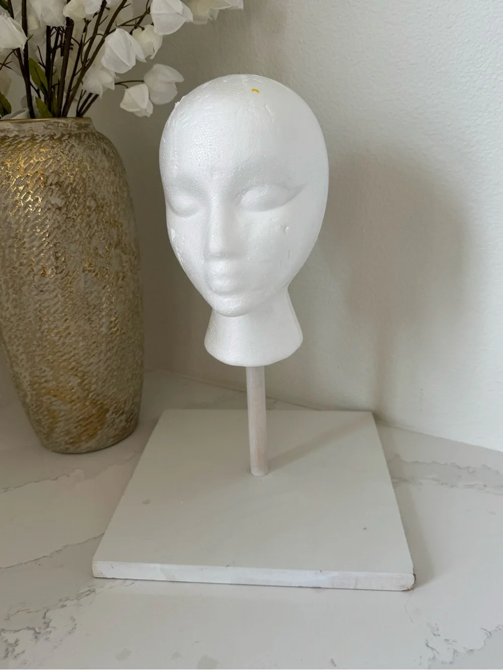 Dino Fursuit Mask. Ring Nose. Includes styrofoam head and wood stand